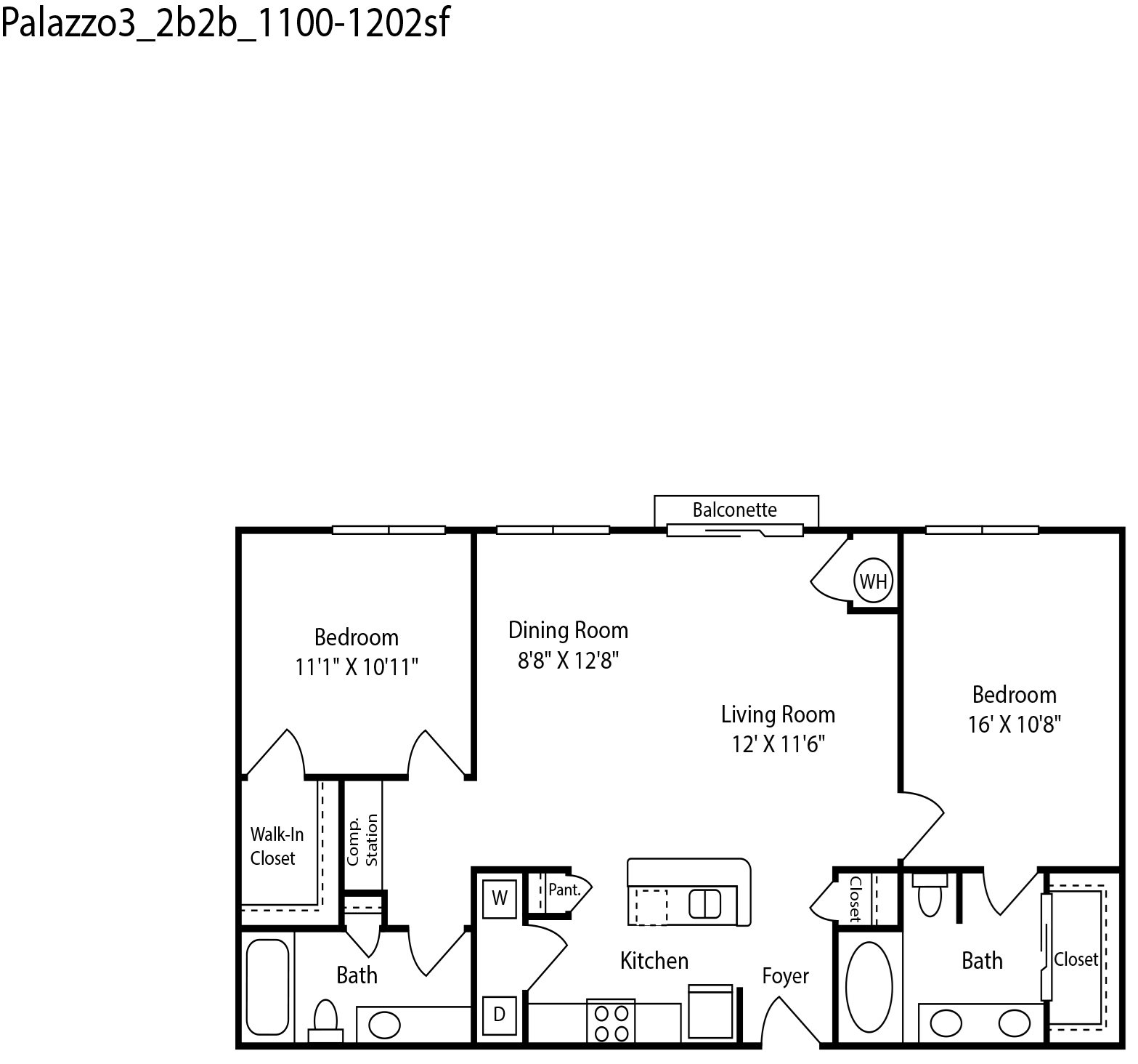 Palazzo3 2bed 2bath 1100-1202sqft Palazzo3 2bed 2bath 1100-1202sqft